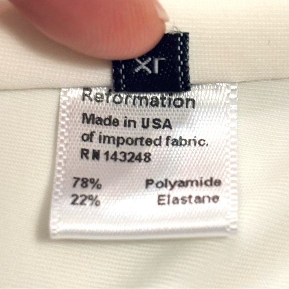 Reformation Cali Bikini Swimsuit Top White Unpadded Size XL - Picture 5 of 6